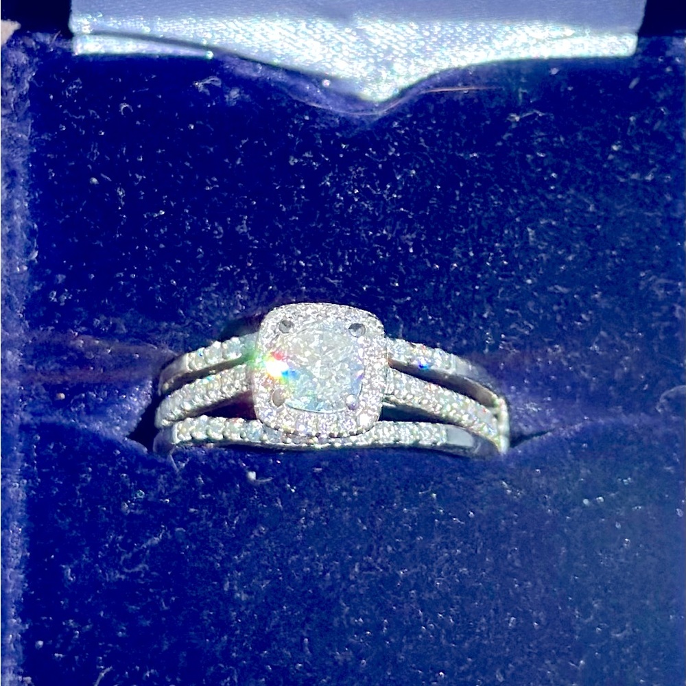 White Gold Wedding Set